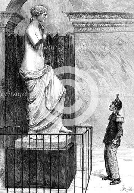 Venus and Mars at the Louvre Gallery, Paris, 1880. Creator: Unknown.