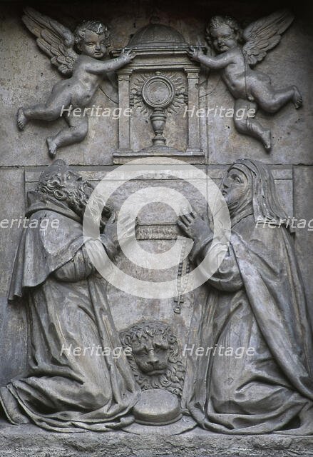 Relief of St Jerome and St Paula, Monastery of Corpus Christi, Madrid, Spain, 1615-1625 (2001).  Creator: Unknown.