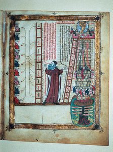 Miniature for work 'Electorium Parrum Breviculum seu' codex St. Peter, parchment 92, with scenes …