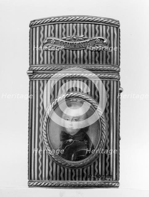 Souvenir with portrait of a man, 1779-80. Creator: Unknown.