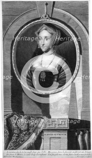 Jane Seymour, Queen Consort of England and third wife of Henry VIII.Artist: Cornelis Vermeulen