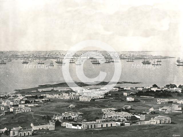Panorama from the hill, Montevideo, Uruguay, 1895.  Creator: Unknown.