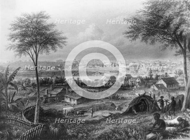 Brisbane view from South Brisbane, taken from Stephen's Hill,1873. Creator: JC Armytage.