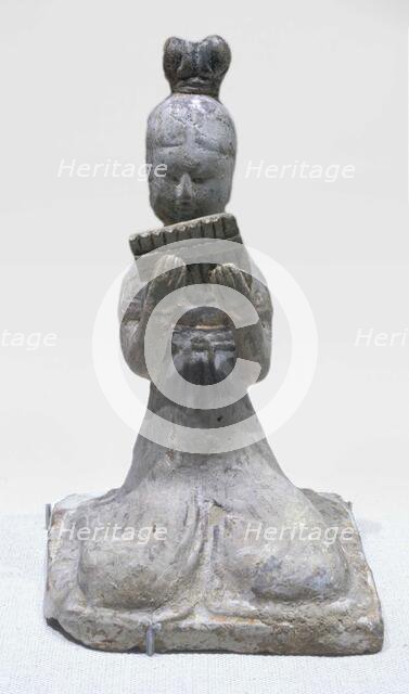 Seated pan-pipe player, about 650. Creator: Unknown.