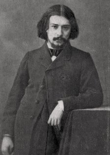 Alphonse Daudet, French novelist, 1869. Artist: Unknown