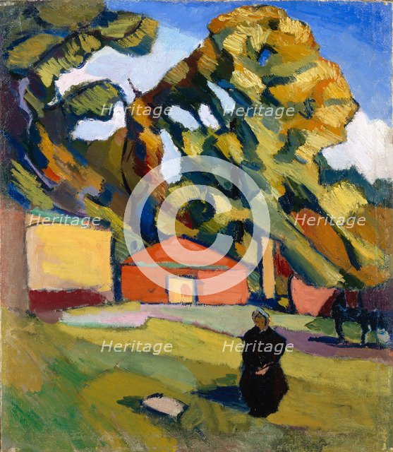 Decorative Landscape, 1928-1929. Artist: Istomin, Konstantin Nikolayevich (1887-1942)