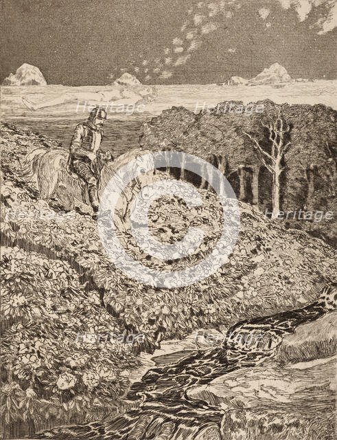 Traumweg (Off in a Dream), plate 35, 1915. Creator: Max Klinger.