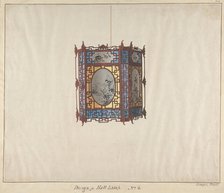 Design for a Hall Lamp No.6, ca. 1845. Creator: Lamqua.