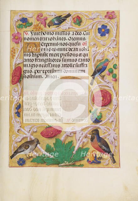 Decorated Text Page; Spinola Hours, about 1510-1520. Creator: Unknown.