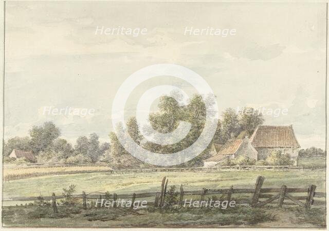 Landscape with farm, 1776-1822. Creator: Jan Hulswit.