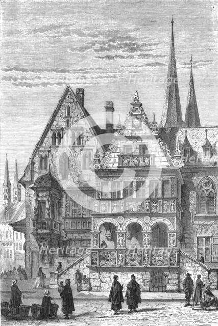 ''Town Hall, Halberstadt; From Alsace to the Hartz', 1875. Creator: Unknown.