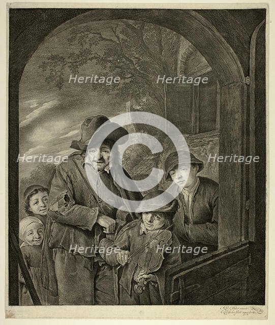 Strolling Musicians, 1648/58. Creator: Cornelis de Visscher.