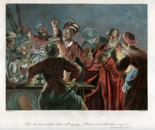 'But he denied before them all saying, I know not what thou sayest', c1850.Artist: William French