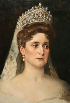 'Portrait of the Empress Alexandra Feodorovna', 1907. Artist: Nikolai Bodarevsky