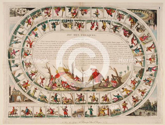 Cossacks Game, 1815. Artist: Genty, Jean-Baptiste (1767-1824)