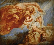 Genius Crowning Religion. Sketch for the Apotheosis of King James I. Artist: Rubens, Pieter Paul (1577-1640)