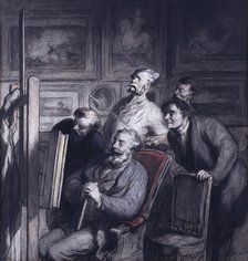The Amateurs, 1865-1868. Creator: Honore Daumier.