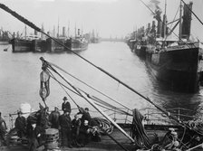 British Strike - coal ships tied up at Cardiff, between c1910 and c1915. Creator: Bain News Service.