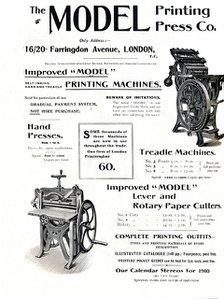 'The Model Printing Press Co.', 1910. Artist: Unknown.