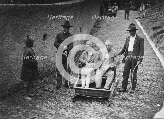 Monte sledge, Madeira, Portugal, c1920s-c1930s(?). Artist: Unknown