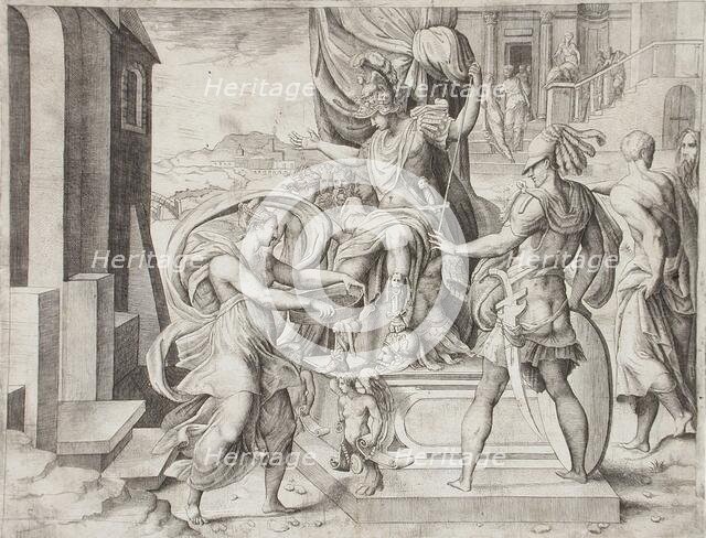 The Vestal Tuccia, between 1531 and 1576. Creator: Giulio Bonasone.