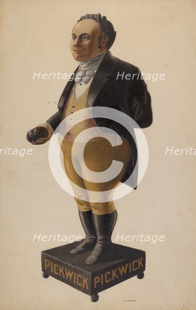 Cigar Store Figure, c. 1938. Creator: Louis Plogsted.
