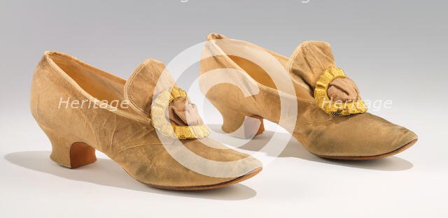 Evening pumps, American, 1890. Creator: Steigerwalt.