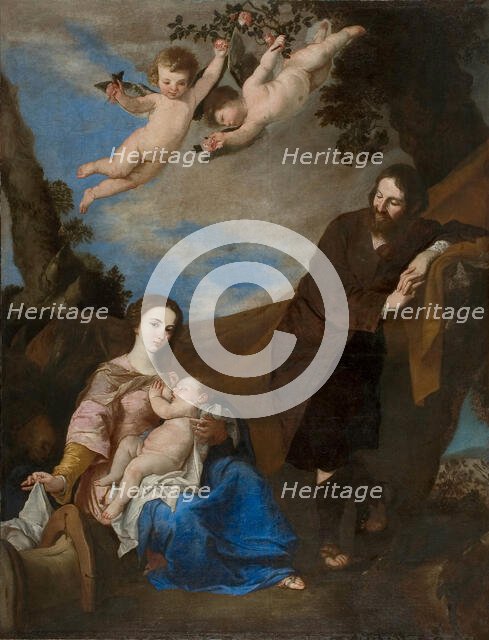 The Rest on the Flight into Egypt, Between 1640 and 1650. Creator: Ribera, José (Jusepe), de (1591-1652).