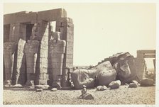 Osiride Pillars and Great Fallen Colossus, c. 1857, printed 1862. Creator: Francis Frith.