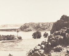 Tâfah, Rochers Granitiques sur les Rives du Nil, 1851-52, printed 1853-54. Creator: Félix Teynard.