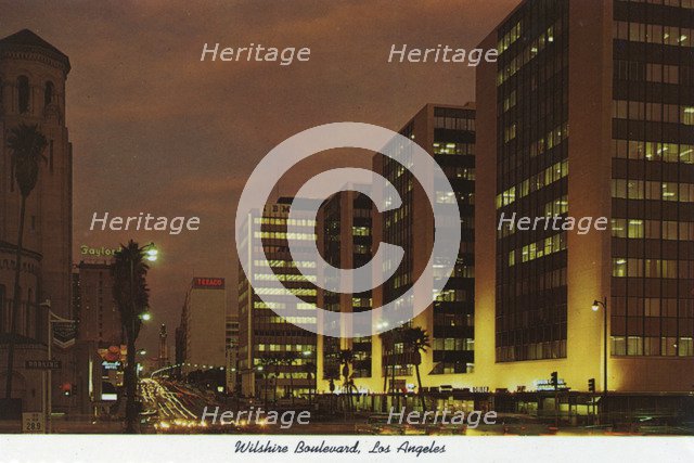 Wilshire Boulevard, Los Angeles, California, USA, 1970. Artist: Unknown