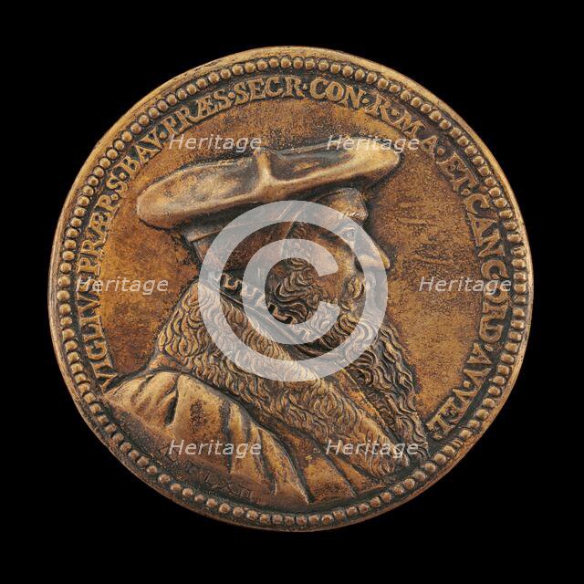 Viglius van Aytta of Zuichem, 1507-1577, Lawyer and Humanist [obverse], 1568. Creator: Jacques Jonghelinck.