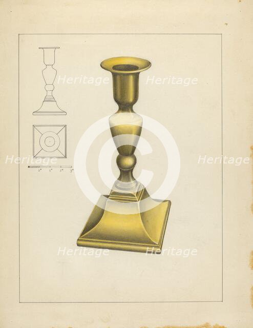 Candlestick, c. 1937. Creator: Philip Johnson.