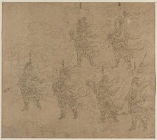 Album of Daoist and Buddhist Themes: Procession of Daoist Deities: Leaf 14, 1200s. Creator: Unknown.