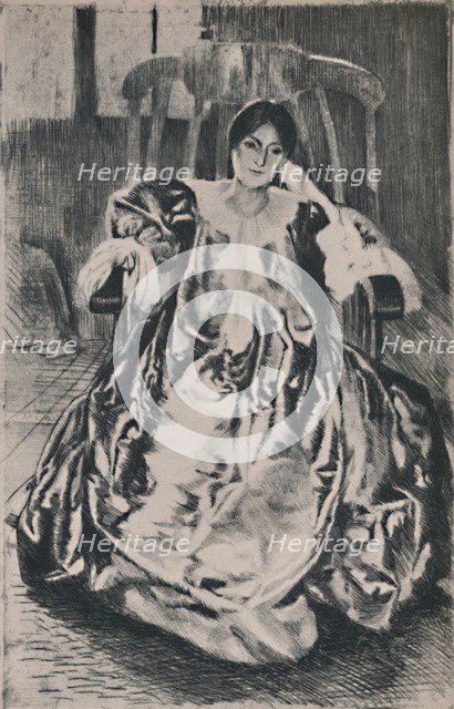 'The Silk Dress', 1887, (1946). Artist: Paul Albert Besnard.