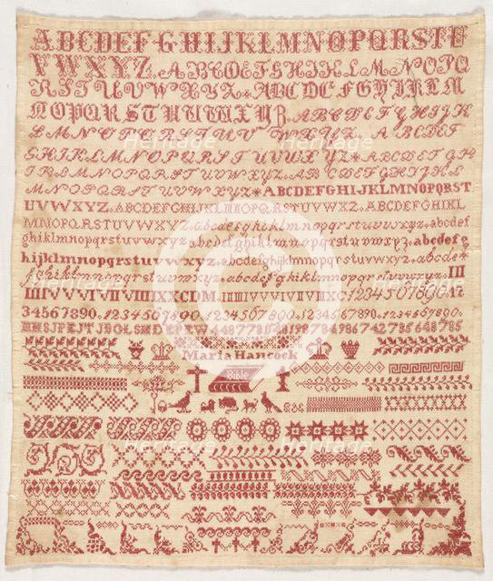 Sampler, 1800s. Creator: Unknown.
