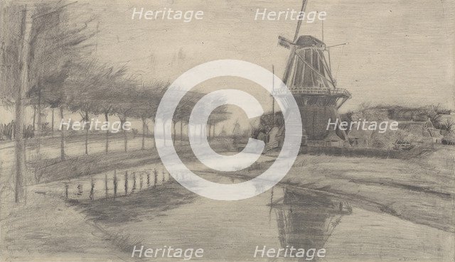 Windmill De Oranjeboom, Dordrecht, 1881.