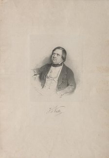Portrait of the Composer Johann Friedrich Kittl (1806-1868), c. 1850. Creator: Anonymous.