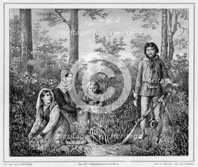Inhabitants of Kamchatka, 19th century. Creators: Friedrich Heinrich Kittlitz, Victor Adam, Jean Louis Tirpenne.