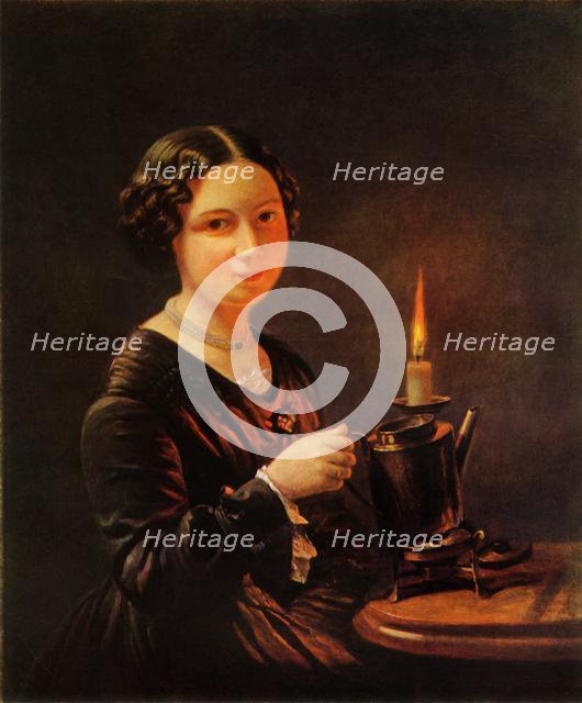 'Girl with Candle', 1840s, (1965).  Creator: Vasily Tropinin.