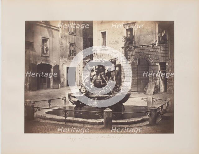 Piazza and Fountain of the Tartarughe, between 1811 and 1872. Creator: Robert MacPherson.