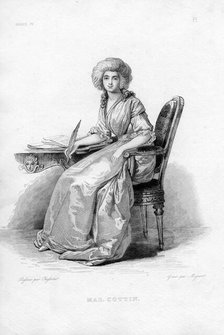 Portrait of Sophie Cottin (1770-1807). Creator: Migneret, Adrien Jacques Antoine (1786-1840).