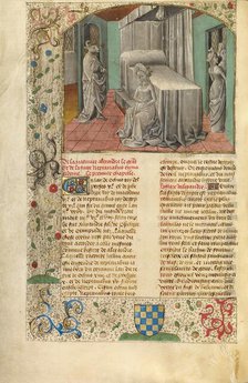 The Conception of Alexander the Great; Miroir Historial, about 1475. Creator: Unknown.