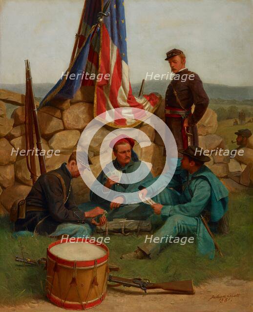 A Break: Playing Cards, 1881. Creator: Julian Scott.