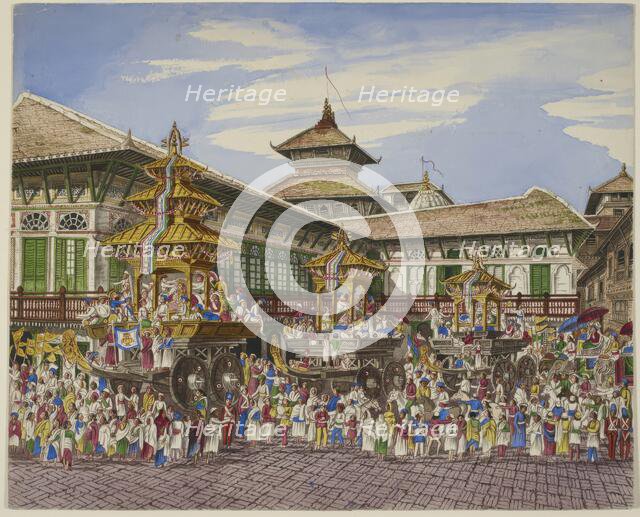 The Kumari Jatra, 1850-1863.  Creator: Unknown.