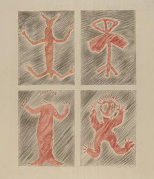 Petroglyph Design, 1935/1942. Creator: Lala Eve Rivol.