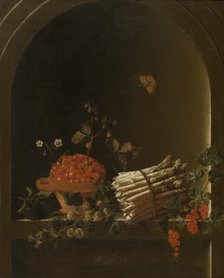 Still Life with Fruit and Asparagus, 1703. Creator: Adriaen Coorte.