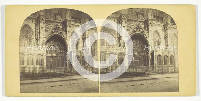 Lincoln Cathedral, South Porch, mid-19th century.  Creator: W. Woodward.
