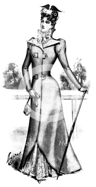 Ladies' Page: a new race-coat, 1898. Creator: Picador.