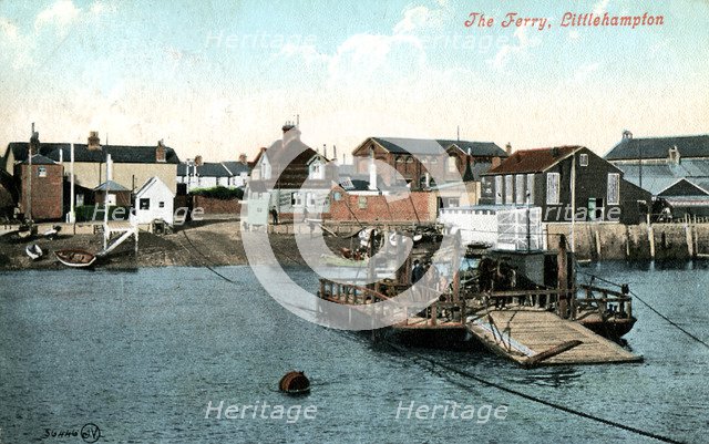 The ferry at Littlehampton, West Sussex, 1907. Artist: Unknown